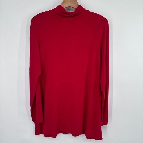 J.Jill Wearever Collection Stretch Red Cowl Neck Tunic Top size medium womens - Picture 12 of 12